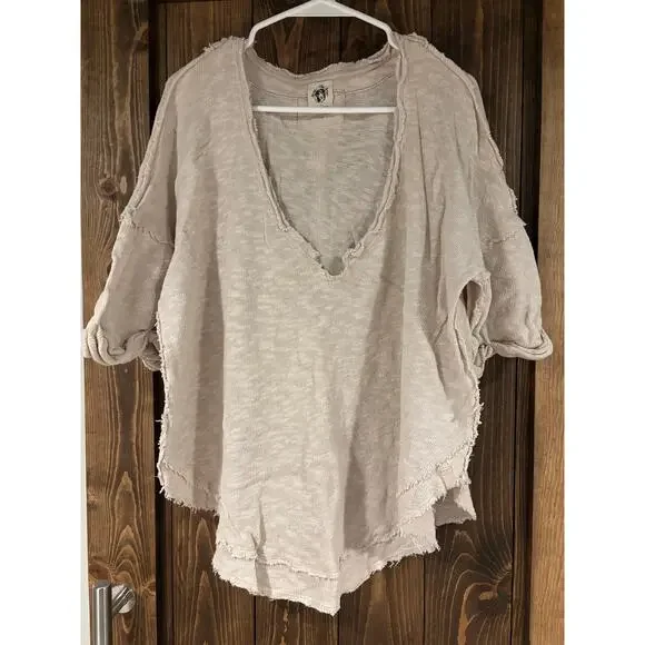 Free People Cream Blouse - Picture 2 of 6